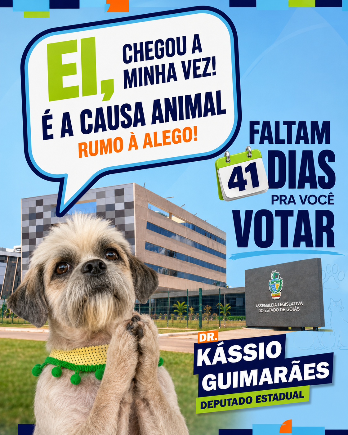 Material da campanha sobre a causa animal
